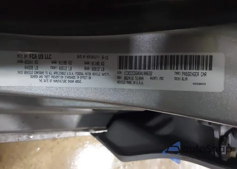 2016 Chrysler 200 S z USA, uszkodzony, nr VIN 1C3CCCDG0GN100632